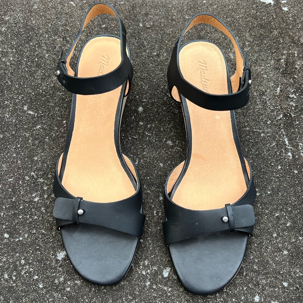 Madewell Joan Black Sandal Size 9.5